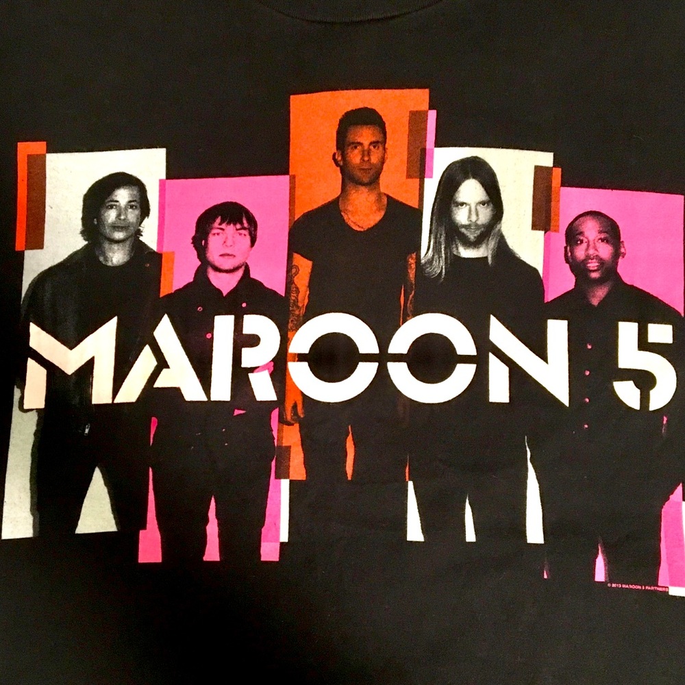 Maroon 5 North American Tour 2013 Sz L Cotton blak